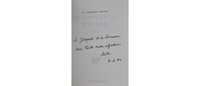 BEGUIN : Le concerto d'Elgar - Autographe, Edition Originale - Edition-Originale.com