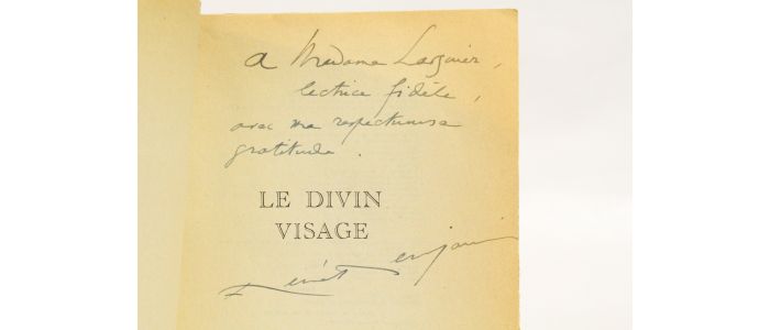 BENJAMIN : Le divin visage - Autographe, Edition Originale - Edition-Originale.com