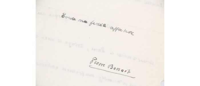 BENOIT : Lettre autographe datée et signée à propos de ses impressions de voyage qu'il souhaite partager avec son ami - Libro autografato, Prima edizione - Edition-Originale.com