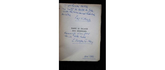 BERGEN-LE-PLAY : Dans le sillage des drakkars - Autographe, Edition Originale - Edition-Originale.com