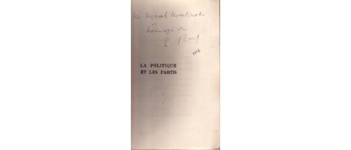 BERL : La politique et les partis - Libro autografato, Prima edizione - Edition-Originale.com