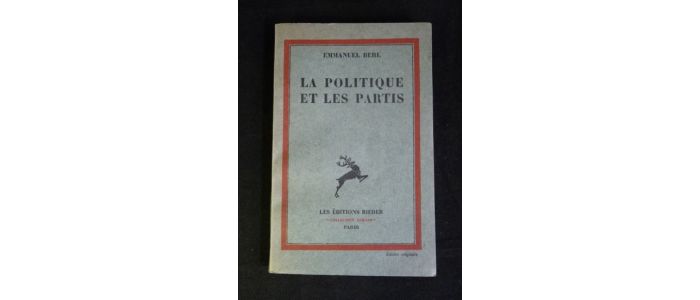 BERL : La politique et les partis - First edition - Edition-Originale.com