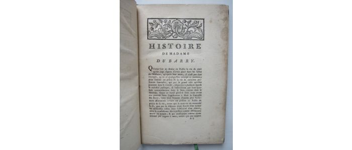 BERNARD : Histoire et vie de Madame la Comtesse Du Barry - Prima edizione - Edition-Originale.com