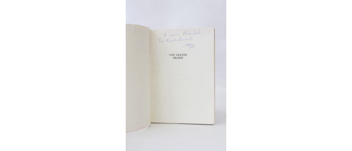 BERNARD : Une grande prairie - Autographe, Edition Originale - Edition-Originale.com
