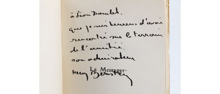 BERNSTEIN : Le messager - Signed book, First edition - Edition-Originale.com