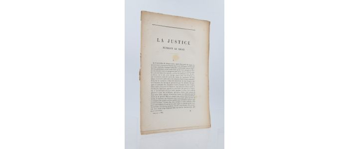 BERQUIER : La justice pendant le siège. Extrait de la Revue des Deux Mondes - First edition - Edition-Originale.com