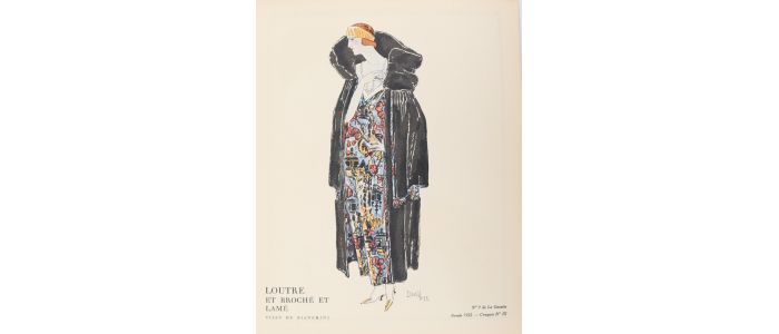 BIANCHINI-FERIER : Loutre et broché et lamé, tissu de Bianchini (Croquis N°III, La Gazette du Bon ton, 1922 n°9) - Edition Originale - Edition-Originale.com