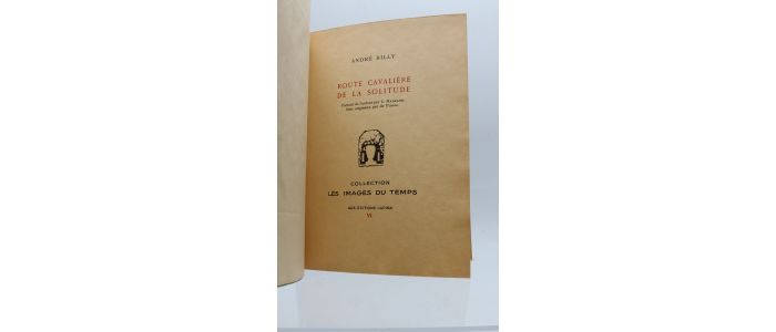 BILLY : Route cavalière de la solitude - First edition - Edition-Originale.com