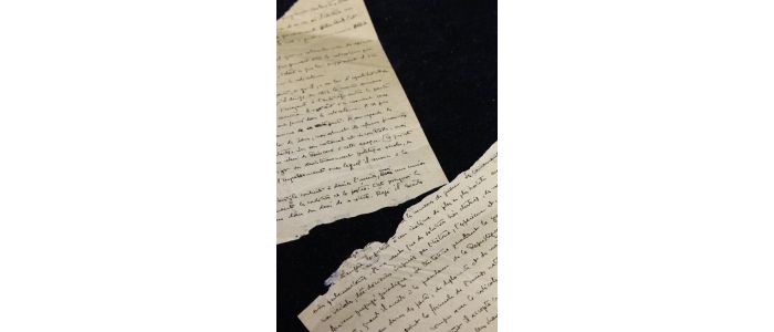 BLANCHOT : Fragment de manuscrit autographe sur Gaston Doumergue - Erste Ausgabe - Edition-Originale.com