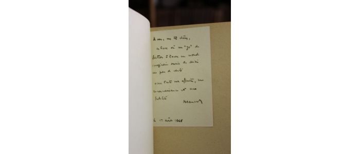 BLANCHOT : L'arrêt de mort - Autographe, Edition Originale - Edition-Originale.com