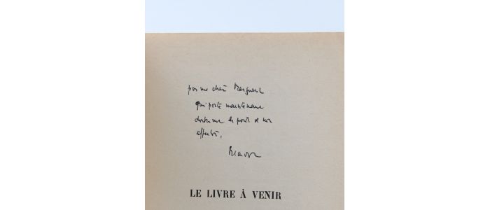 BLANCHOT : Le livre à venir - Signiert, Erste Ausgabe - Edition-Originale.com