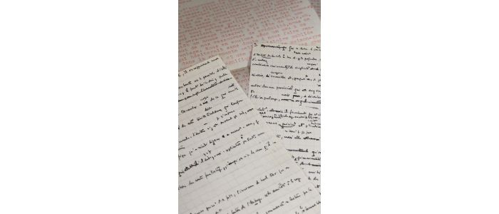 BLANCHOT : Les malheurs de Peau d'Âne.  Manuscrit autographe et tapuscrit complets - Signiert, Erste Ausgabe - Edition-Originale.com