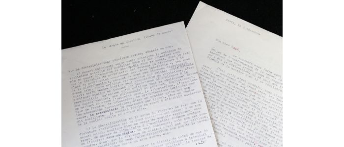 BLANCHOT : Lettre tapuscrite à Sartre - Libro autografato, Prima edizione - Edition-Originale.com