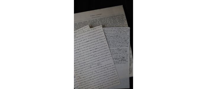 BLANCHOT : Romans nouveaux. Manuscrit autographe et tapuscrit complets - Signed book, First edition - Edition-Originale.com