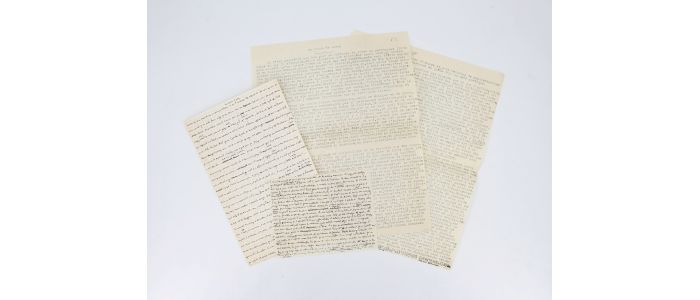 BLANCHOT : Un roman de Jarry.  Manuscrit autographe et tapuscrit signé complets - Autographe, Edition Originale - Edition-Originale.com