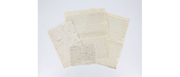 BLANCHOT : Un roman de Jarry.  Manuscrit autographe et tapuscrit signé complets - Signiert, Erste Ausgabe - Edition-Originale.com