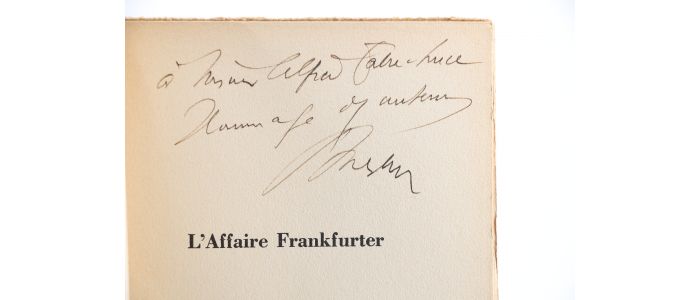 BLOCH : L'Affaire Frankfurter - Signed book, First edition - Edition-Originale.com
