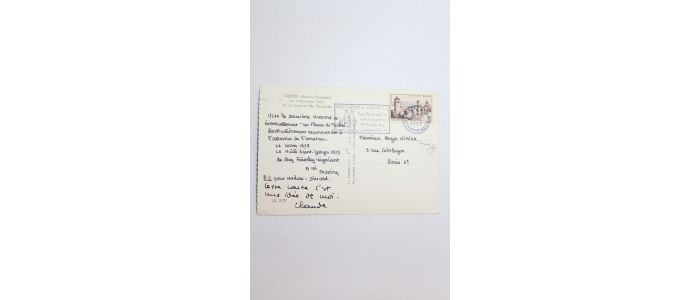 BLONDIN : Carte postale autographe signée adressée à son meilleur ami Roger Nimier depuis Tarbes - Signed book, First edition - Edition-Originale.com