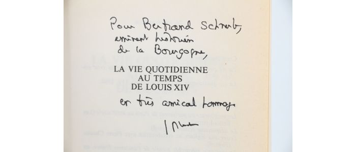 BLUCHE : La vie quotidienne au temps de Louis XIV - Libro autografato, Prima edizione - Edition-Originale.com