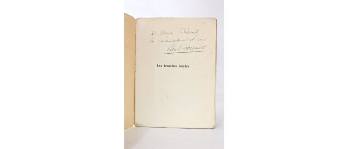 BOCQUET : Les branches lourdes - Signiert, Erste Ausgabe - Edition-Originale.com