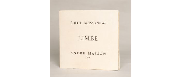 BOISSONNAS : Limbe - Autographe, Edition Originale - Edition-Originale.com
