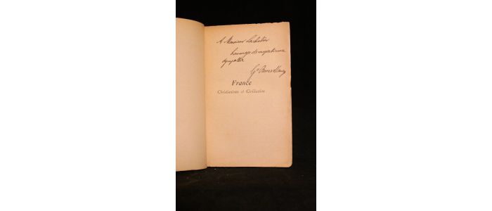 BONET-MAURY : France, christianisme et civilisation - Autographe, Edition Originale - Edition-Originale.com