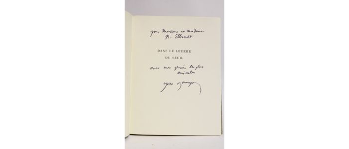 BONNEFOY : Dans le leurre du seuil - Autographe, Edition Originale - Edition-Originale.com