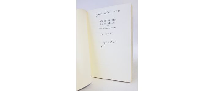 BONNEFOY : Début et fin de la neige suivi de Là où retombe la flèche - Signed book, First edition - Edition-Originale.com