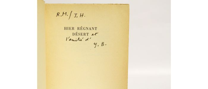 BONNEFOY : Hier régnant désert - Signed book, First edition - Edition-Originale.com