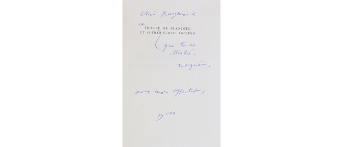 BONNEFOY : Traité du pianiste et autres écrits anciens - Autographe, Edition Originale - Edition-Originale.com
