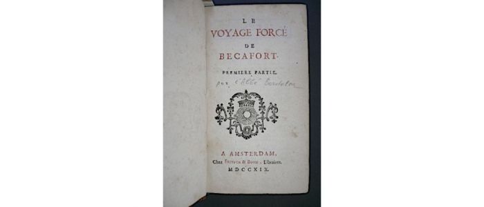 BORDELON : Le voyage forcé de Becafort - Edition-Originale.com