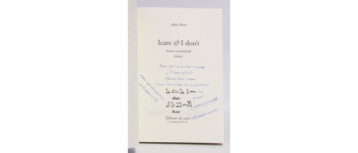 BORER : Icare & I don't - Libro autografato, Prima edizione - Edition-Originale.com