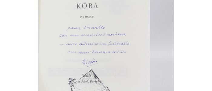 BORER : Koba - Autographe, Edition Originale - Edition-Originale.com