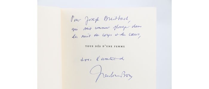 BORY : Tous nés d'une femme - Autographe, Edition Originale - Edition-Originale.com