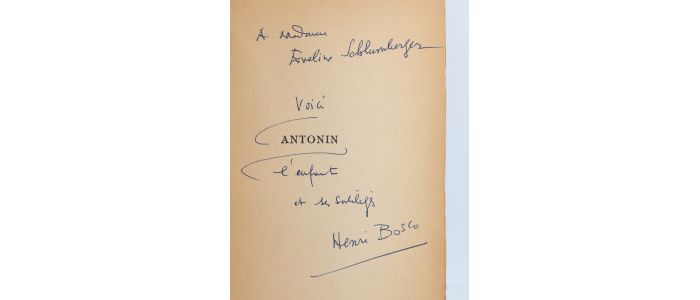 BOSCO : Antonin - Autographe - Edition-Originale.com