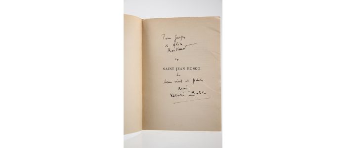 BOSCO : Saint Jean Bosco - Autographe, Edition Originale - Edition-Originale.com