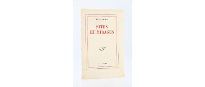 BOSCO : Sites et mirages - First edition - Edition-Originale.com