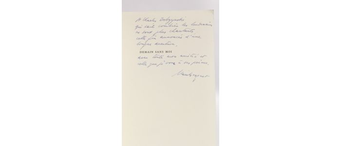 BOSQUET : Demain sans moi - Signed book, First edition - Edition-Originale.com