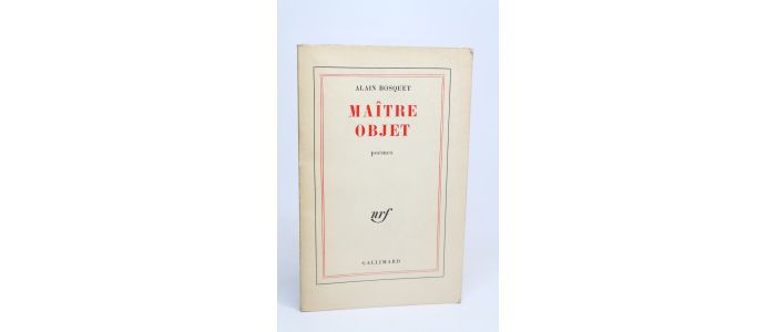 BOSQUET : Maître objet - Libro autografato, Prima edizione - Edition-Originale.com