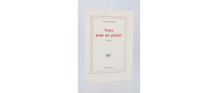 BOSQUET : Notes pour un pluriel - Edition Originale - Edition-Originale.com