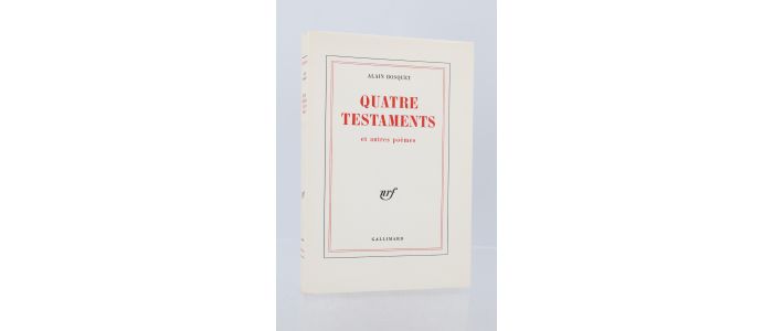 BOSQUET : Quatre testaments et autres poèmes - First edition - Edition-Originale.com