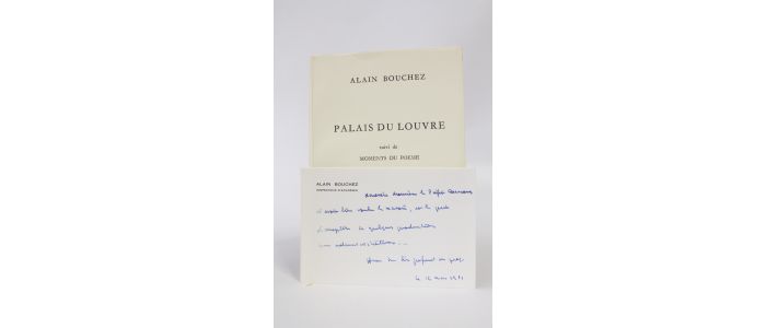 BOUCHEZ : Palais du Louvre suivi de Moments du poème - Libro autografato, Prima edizione - Edition-Originale.com