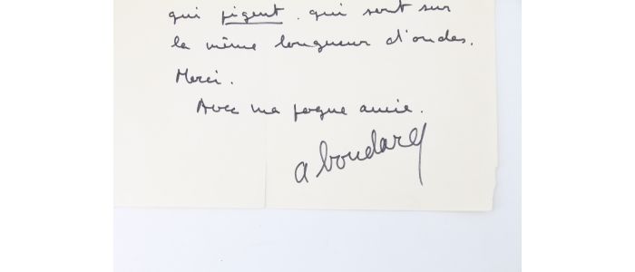 BOUDARD : La deuxième lettre manuscrite adressée par Alphonse Boudard à son grand ami André Tillieu, également grand ami et biographe de Georges Brassens - Autographe, Edition Originale - Edition-Originale.com