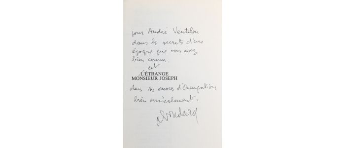 BOUDARD : L'étrange monsieur Joseph - Signed book, First edition - Edition-Originale.com