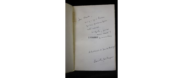 BOULANGER : L'ombre - Signed book, First edition - Edition-Originale.com