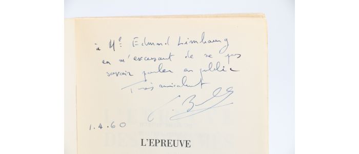 BOULLE : L'épreuve des hommes blancs - Signed book, First edition - Edition-Originale.com