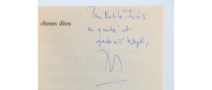 BOURDIEU : Choses dites - Libro autografato, Prima edizione - Edition-Originale.com