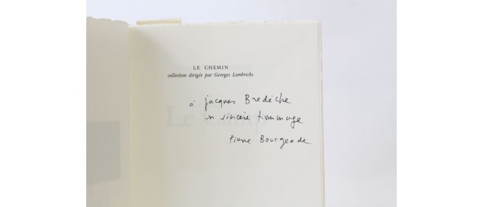 BOURGEADE : Le camp - Autographe, Edition Originale - Edition-Originale.com