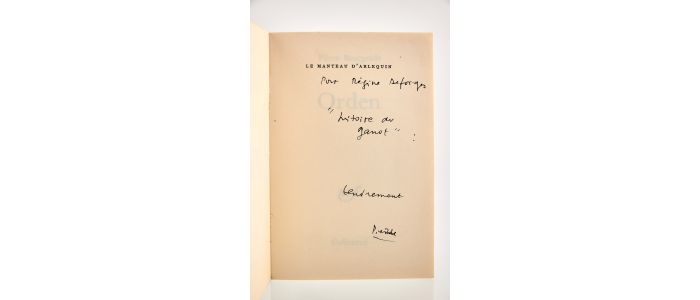BOURGEADE : Orden - Signed book, First edition - Edition-Originale.com