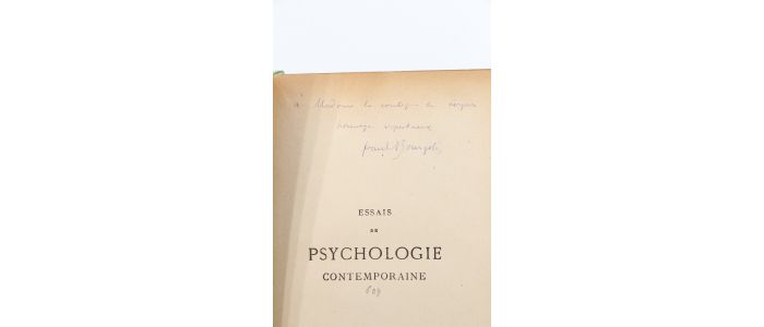 BOURGET : Essais de psychologie contemporaine - Signed book - Edition-Originale.com